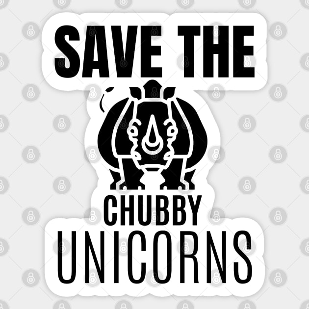 Save the Chubby Unicorns Sticker by RIVEofficial